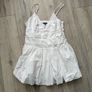 Wild Fable White V-Neck Bubble Dress size M